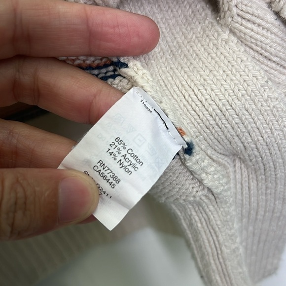 Madewell -Brownstone Colorful Stripe Side Button Long Sleeve Sweater Size XS - Picture 10 of 12